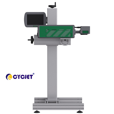 Λέιζερ μυγών CYCJET LC30F που χαρακτηρίζει τη μηχανή για την ημερομηνία μπουκαλιών γυαλιού που χαρακτηρίζει τον εκτυπωτή
